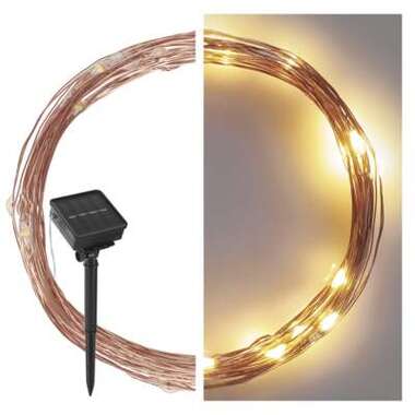 Solar Lighting Chain 12 m - 120 LED WARM WHITE