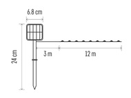 11284 Solární osvětlení řetěz 12 m - 120 LED studená bílá-3