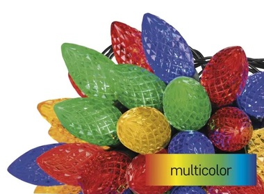 Lighting Chain of Cones 9.8 m, 50 LEDs, MULTICOLOR