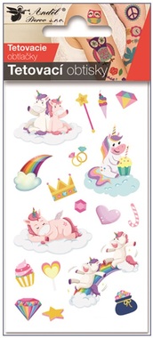 Tattoo Stickers 7,5 x 12 cm - Unicorns