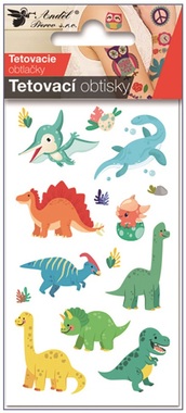 Tattoo Stickers 7,5 x 12 cm - dino