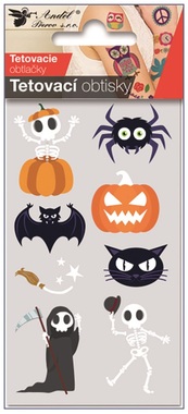 Tattoo Stickers 6 x  10 cm - Halloween Skeleton