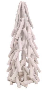 Standing Tree from Twigs White 15 x 30 cm