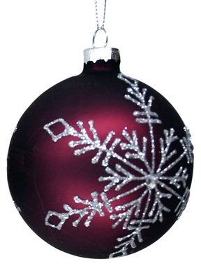 Glass Christmas Balls 8 cm, set of 4 pcs