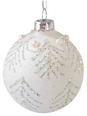 Glass Christmas Balls 8 cm, set of 4 pcs