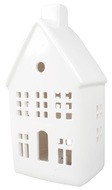 19576 Domek porcelánový s glitrovou střechou s LED 19 cm-1