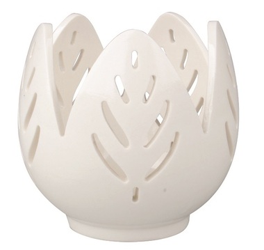 Porcelain Candle Holder Flower 8 x 8 cm