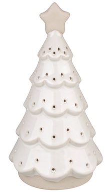 Porcelain Tree Deco standing with LED 7.5 x 20 cm