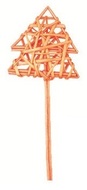 Wicker Tree on Stick 30 cm, Orange