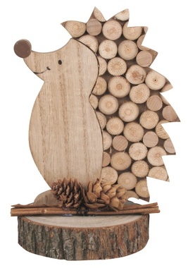 Wooden Hedgehog Standing 8.5 x 13 cm