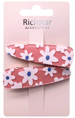 Pink Hair Clips, 2 pcs