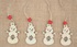 Wooden Stencil Christmas 6 cm, 4 pcs Bag, SNOWMAN