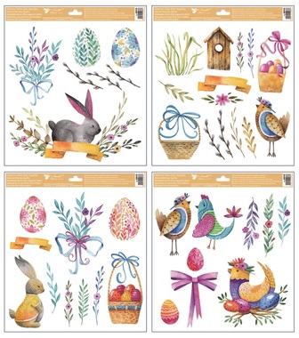 Window Clings Akvarel Easter 30 x 33,5 cm 