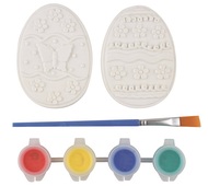 Polyresin Easter Eggs Templates, 4 Colors, Brush