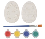 Polyresin Easter Eggs Templates, 4 Colors, Brush