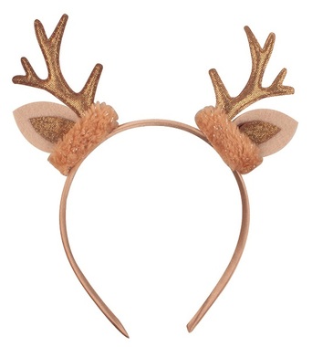 Headband Reindeer Ears Brown 18 x 20 cm