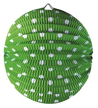 Polka dot Lantern Green 25 cm