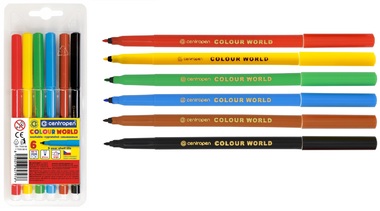 Colored Markers, 6 pcs