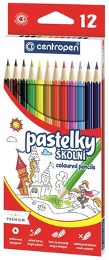 Premium School Crayons, 12 pcs