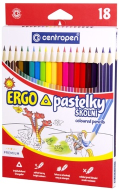 School Crayons ERGO, 18 pcs