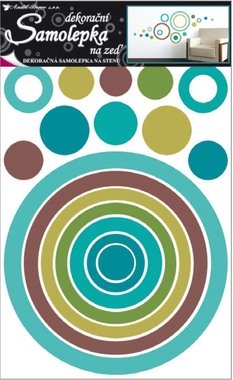 Wall Sticker 60x42 cm, Blue Circle 