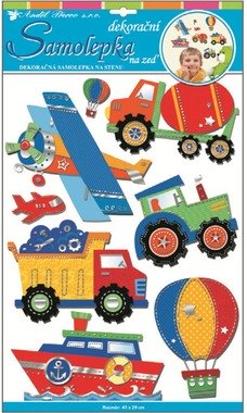 Wall Sticker Cardstock 41x29 cm, Vehicles