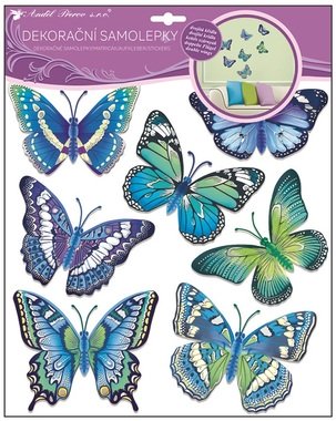 Wall Sticker 3D Butterflies 30,5x30,5 cm Blue