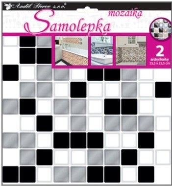 Wall Sticker Mosaic 25,5 x 25,5 cm, 2 Sheets 