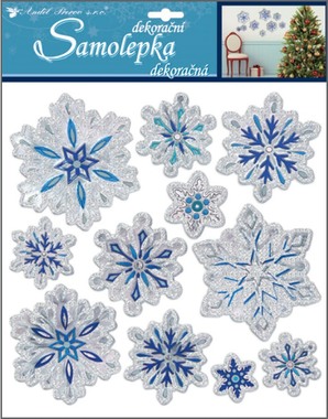 Sticker Hologram 31,5 x 30,5 cm, Snowflakes