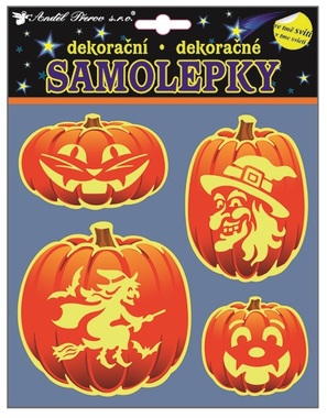 Glow in the Dark Puffy Stickers 23x18 cm, Pumpkins