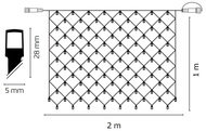 11082 Osvětlení vánoční - nadstavitelná síť 2x1,5m-160 LED teplá bílá+ 5 cm přívodní kabel-2