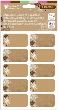 Craft Paper Christmas Name Tags 2 Sheets 18 x 13 cm