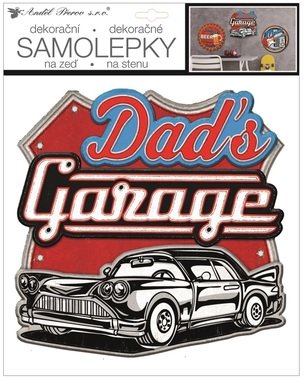 Wall 3D Sticker 31 x 38 cm, Dad´s Garage