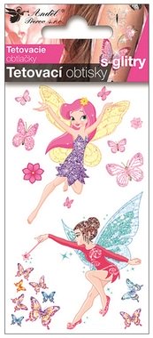 Glitter Tattoo Stickers 10,5x6 cm- Cute Fairies