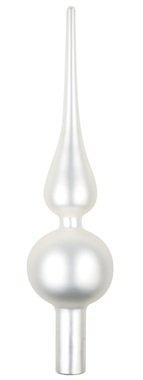 Glass Tree Topper 24 cm, White