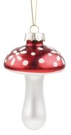 Hanging Glass Bauble Mushroom 10 cm