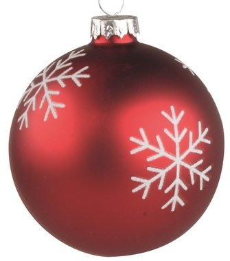 Glass Baubles 8 cm, set of 4 pcs