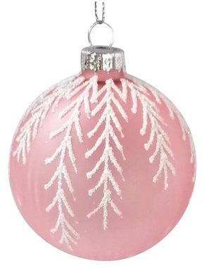 Glass Christmas Balls 8 cm, set of 4 pcs