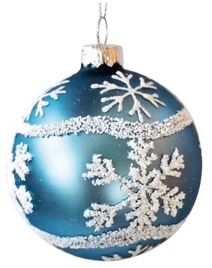 Glass Christmas Balls 8 cm, set of 4 pcs