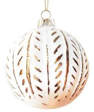 Glass Christmas Balls 8 cm, set of 4 pcs, Gold