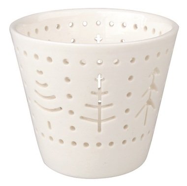 Porcelain Candle Holder Forest 7 x 8 cm