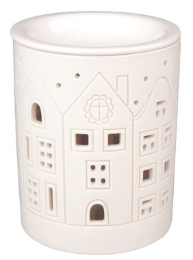 Aroma Lamp Porcelain Houses 10.5 x 13.5 cm