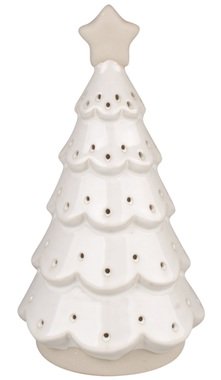 Porcelain Tree Deco standing with LED 7.5 x 20 cm