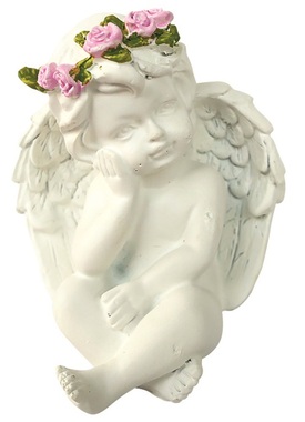 Polyresin Angel to stand 9 x 11 x 6.5 cm