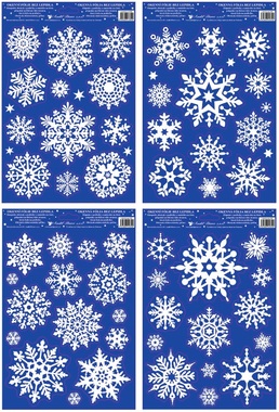 Self-Adhesive Window Decoration 27x20 cm, Snowflakes