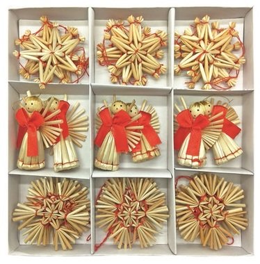 Straw Ornaments 30 pcs