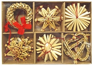 Straw Ornaments 18 pcs