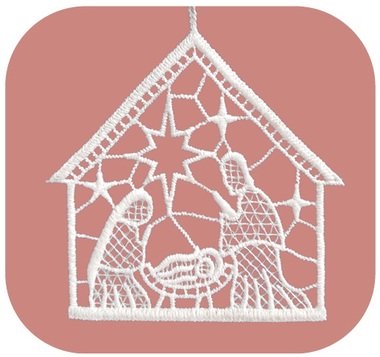 Lace Nativity 10 cm