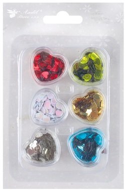 Confetti Hearts 5 mm, Assorted Colours 18 g