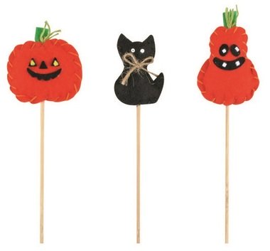 Pumpkin, Cat 6 cm on Stick